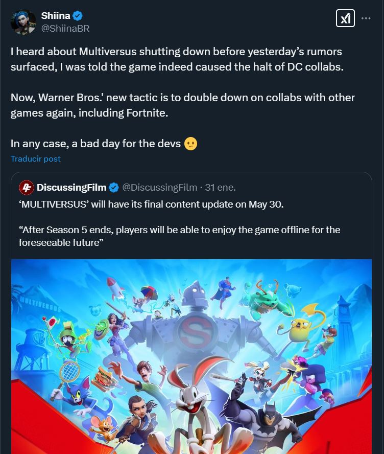Fracaso de MultiVersus trearía de regreso las colaboraciones con Fortnite