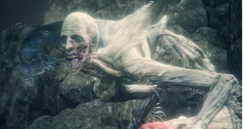 El Huérfano de Kos, The bloodborne. Una criatura nacida del cadáver de un Grande, cargada de culpa, dolor y furia. Usa su propia placenta como arma y ataca con una ferocidad inhumana
