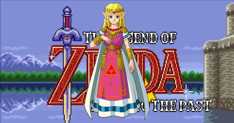 The Lgend Of Zelda A Link To The Past (1991)En el arte oficial luce como una princesa real, con vestido elegante y más a detalle