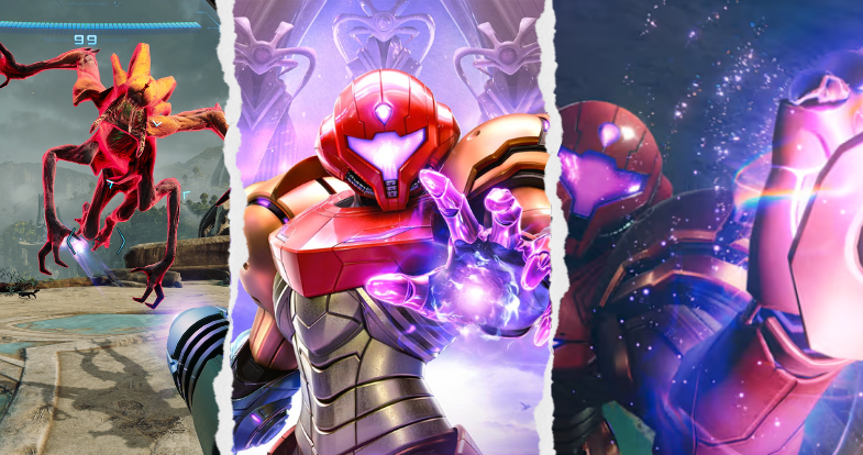  Metroid Prime 4: Beyond, exclusivo para Nintendo Switch, te lanza a la aventura como Samus Aran. Explora un planeta enigmático, donde debes hallar el camino a tu hogar.